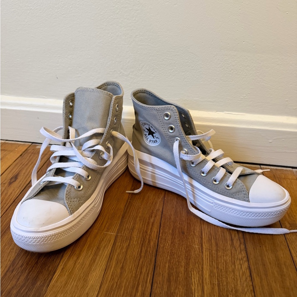 LN Converse Women's Chuck Taylor All Star Move Platform High Tops,Slate Sage Gum - Picture 4 of 7